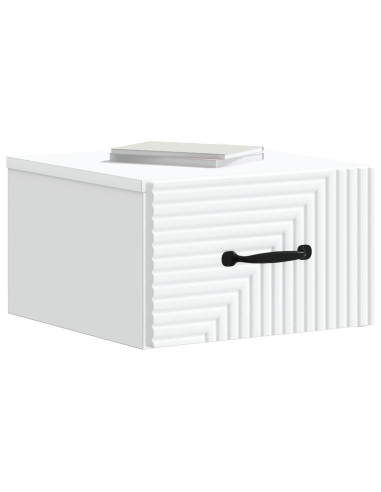 Mobiletto da notte a muro 2 pcs Bianco 34,5 x 33 x 20 cm