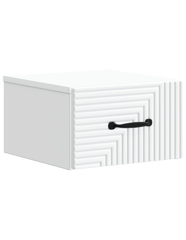 Mobiletto da notte a muro 2 pcs Bianco 34,5 x 33 x 20 cm