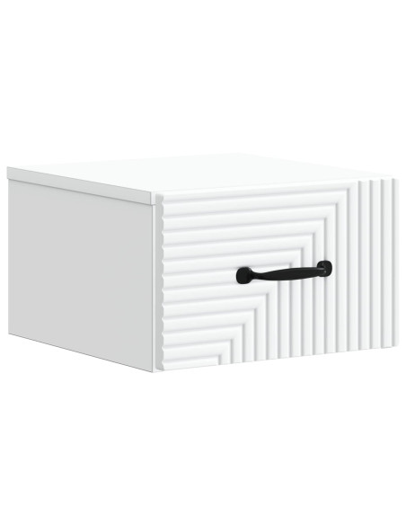 Mobiletto da notte a muro 2 pcs Bianco 34,5 x 33 x 20 cm