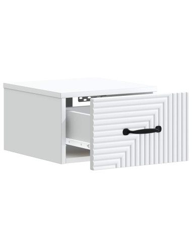 Mobiletto da notte a muro 2 pcs Bianco 34,5 x 33 x 20 cm