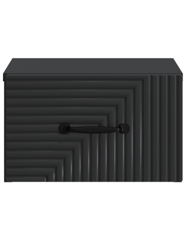 Mobiletto da notte a muro 2 pcs Nero 34,5 x 33 x 20 cm