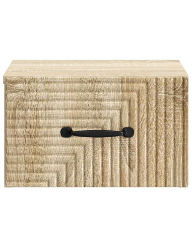 Mobiletto da notte a muro Rovere Sonoma 34,5 x 33 x 20 cm