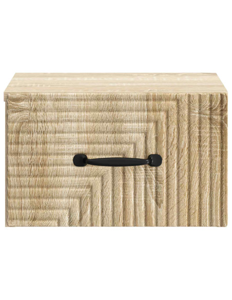 Mobiletto da notte a muro Rovere Sonoma 34,5 x 33 x 20 cm