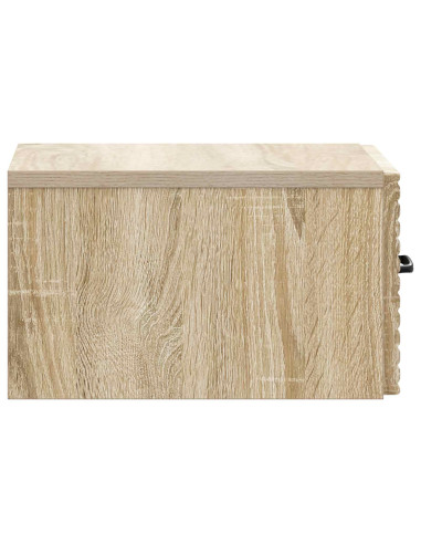 Mobiletto da notte a muro Rovere Sonoma 34,5 x 33 x 20 cm