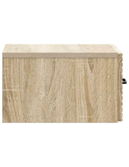 Mobiletto da notte a muro Rovere Sonoma 34,5 x 33 x 20 cm