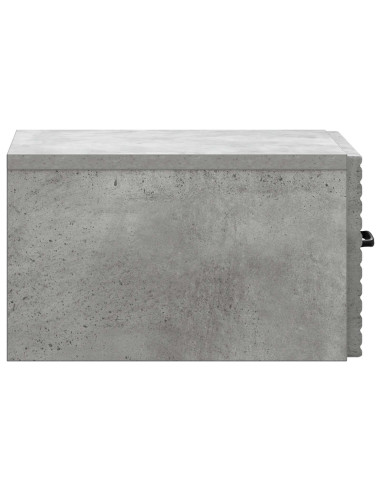 Mobiletto da notte a muro Grigio Cemento 34,5 x 33 x 20 cm