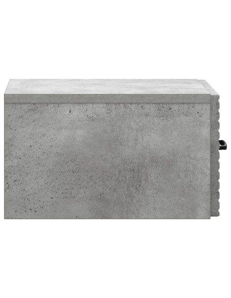 Mobiletto da notte a muro Grigio Cemento 34,5 x 33 x 20 cm
