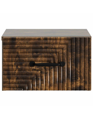 Mobiletto da notte a muro Rovere Fumo 34,5 x 33 x 20 cm