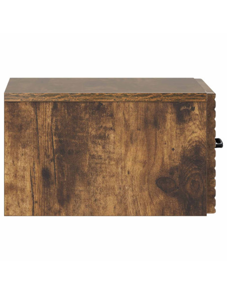 Mobiletto da notte a muro Rovere Fumo 34,5 x 33 x 20 cm