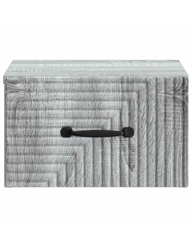 Mobiletto da notte a muro Grigio Sonoma 34,5 x 33 x 20 cm