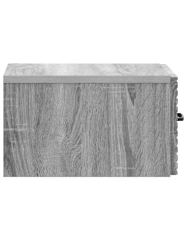 Mobiletto da notte a muro Grigio Sonoma 34,5 x 33 x 20 cm