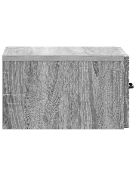 Mobiletto da notte a muro Grigio Sonoma 34,5 x 33 x 20 cm
