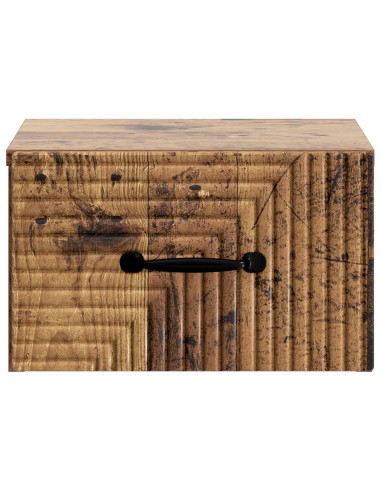 Mobiletto da notte a muro Legno antico 34,5 x 33 x 20 cm