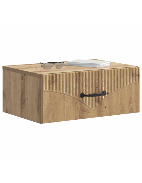 Mobiletto da notte a muro Rovere Artigianale 49 x 34,5 x 20 cm