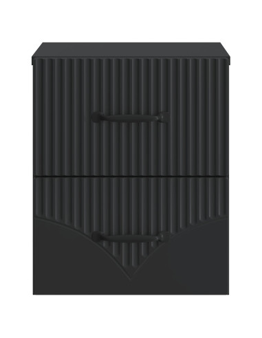 Mobiletto da notte a muro 2 pcs Nero 34,5 x 33 x 40 cm