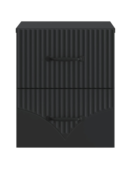 Mobiletto da notte a muro 2 pcs Nero 34,5 x 33 x 40 cm