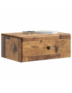 Mobiletto da notte a muro 2 pcs Legno antico 49 x 34,5 x 20 cm 2
