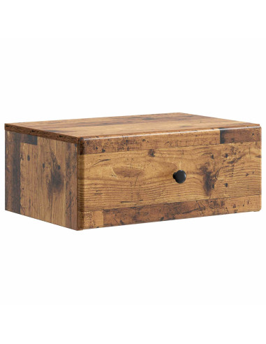 Mobiletto da notte a muro 2 pcs Legno antico 49 x 34,5 x 20 cm