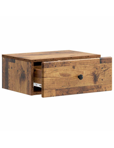 Mobiletto da notte a muro 2 pcs Legno antico 49 x 34,5 x 20 cm