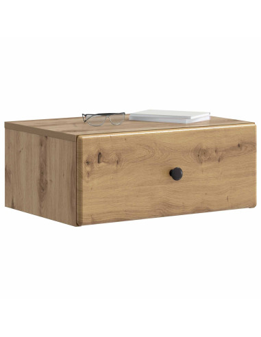 Mobiletto da notte a muro con cassetto 2 pcs Rovere Artigianale