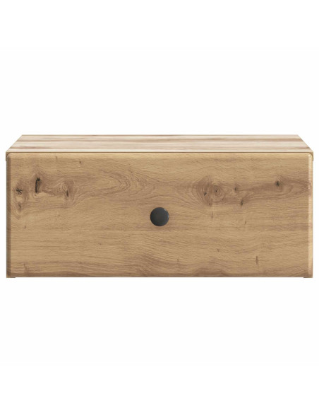Mobiletto da notte a muro con cassetto 2 pcs Rovere Artigianale