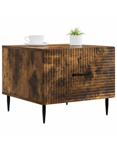 Tavolino da salotto con cassetto Rovere Fumo 49 x 50 x 40 cm 2