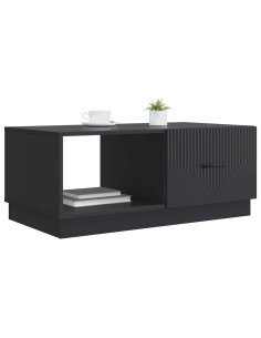 Tavolino da salotto Nero 90 x 50 x 37 cm Legno ingegnerizzato 2