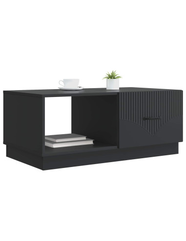 Tavolino da salotto Nero 90 x 50 x 37 cm Legno ingegnerizzato