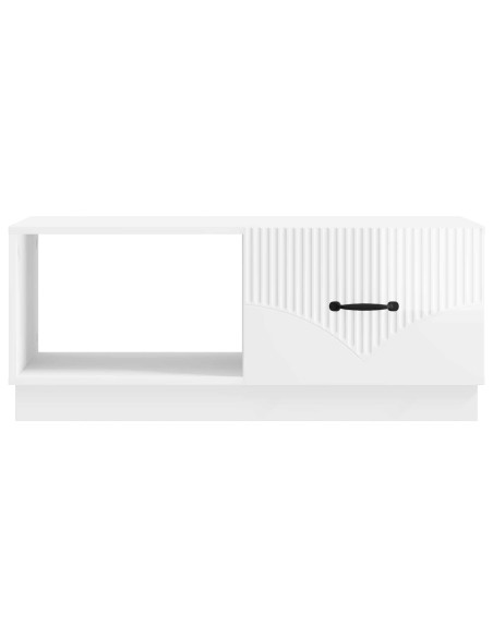 Tavolino da salotto Bianco Lucido 90 x 50 x 37 cm