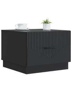 Tavolino da salotto Nero 49 x 50 x 37 cm Legno ingegnerizzato 2