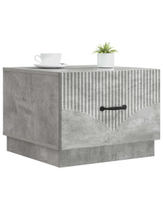 Tavolino da salotto con cassetto Grigio Cemento 49 x 50 x 37 cm 2
