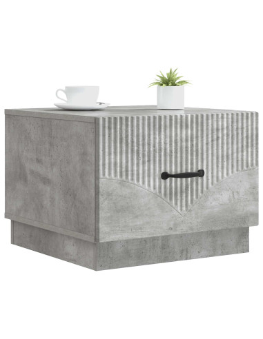 Tavolino da salotto con cassetto Grigio Cemento 49 x 50 x 37 cm