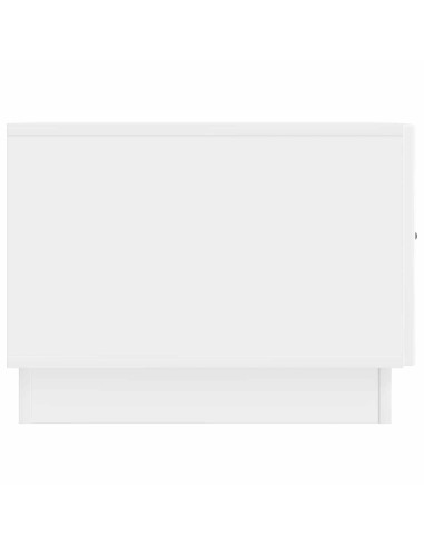 Tavolino da salotto con cassetto Bianco Lucido 49 x 50 x 37 cm