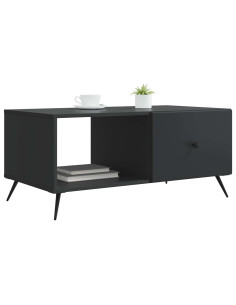Tavolino da salotto Nero 90 x 50 x 40 cm Legno ingegnerizzato 2