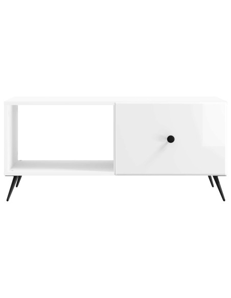 Tavolino da salotto Bianco Lucido 90 x 50 x 40 cm