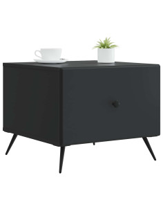 Tavolino da salotto Nero 49 x 50 x 40 cm Legno ingegnerizzato 2
