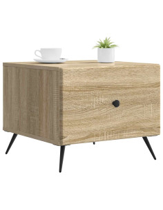 Tavolino da salotto con cassetto Rovere Sonoma 49 x 50 x 40 cm 2