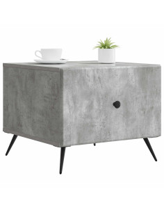 Tavolino da salotto con cassetto Grigio Cemento 49 x 50 x 40 cm 2