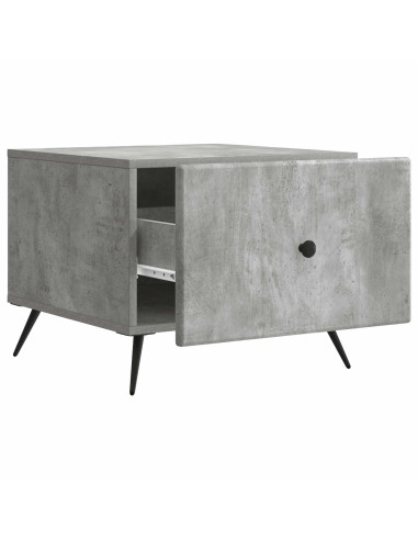 Tavolino da salotto con cassetto Grigio Cemento 49 x 50 x 40 cm