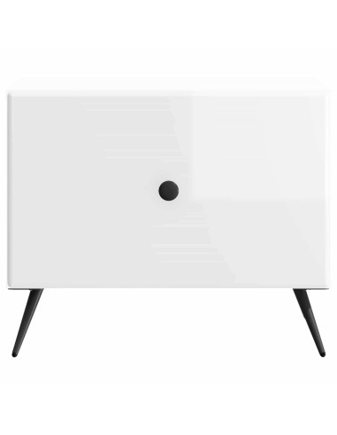 Tavolino da salotto con cassetto Bianco Lucido 49 x 50 x 40 cm