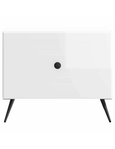 Tavolino da salotto con cassetto Bianco Lucido 49 x 50 x 40 cm