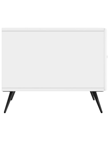 Tavolino da salotto con cassetto Bianco Lucido 49 x 50 x 40 cm