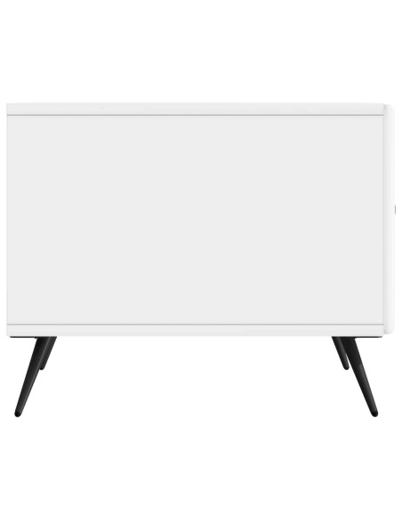Tavolino da salotto con cassetto Bianco Lucido 49 x 50 x 40 cm