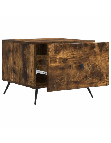 Tavolino da salotto con cassetto Rovere Fumo 49 x 50 x 40 cm