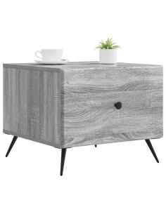 Tavolino da salotto con cassetto Grigio Sonoma 49 x 50 x 40 cm 2