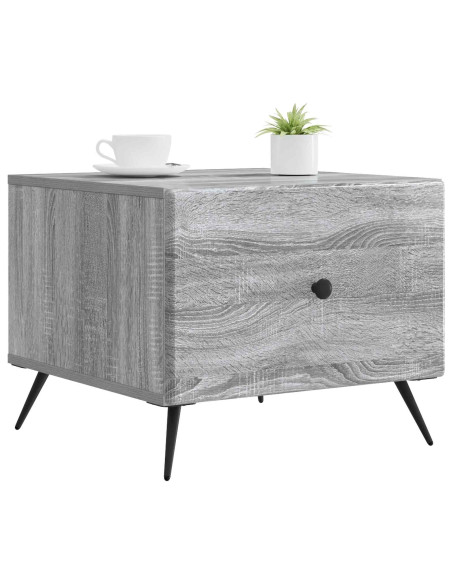 Tavolino da salotto con cassetto Grigio Sonoma 49 x 50 x 40 cm