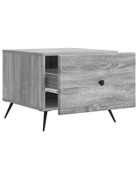 Tavolino da salotto con cassetto Grigio Sonoma 49 x 50 x 40 cm