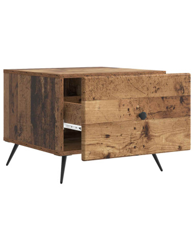Tavolino da salotto con cassetto Legno antico 49 x 50 x 40 cm