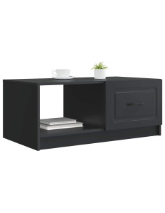 Tavolino da salotto Nero 90 x 50 x 37 cm Legno ingegnerizzato 2