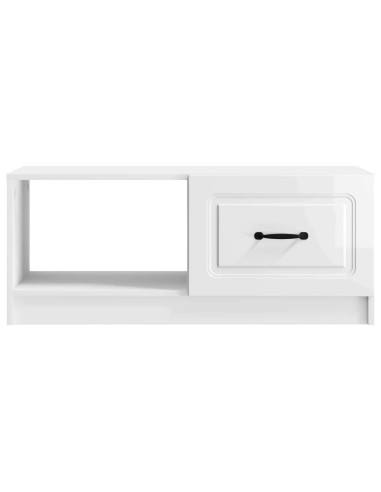 Tavolino da salotto Bianco Lucido 90 x 50 x 37 cm